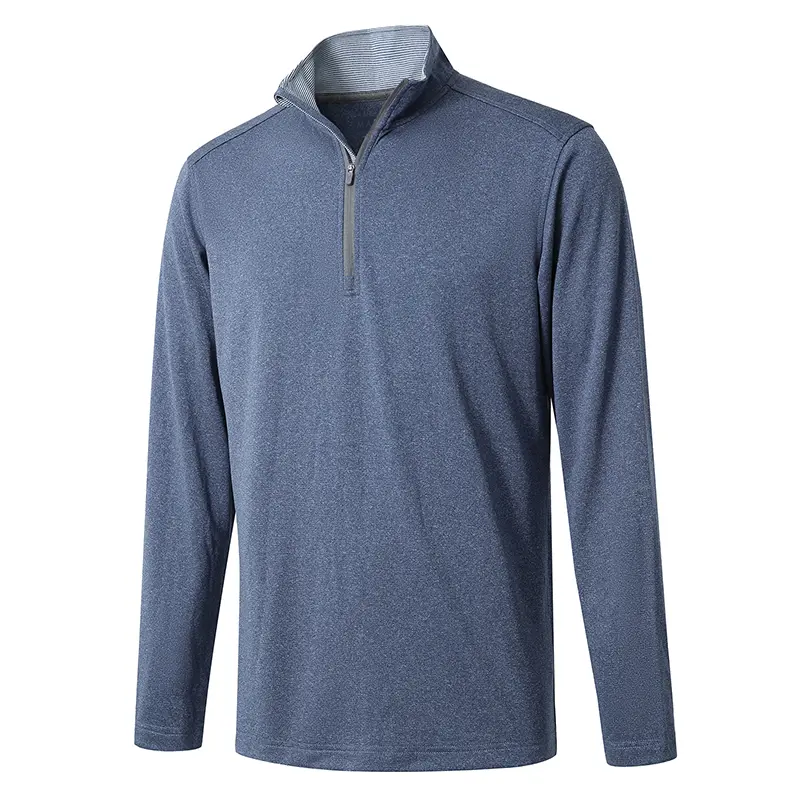 Wholesale Quarter Zip Golf Pullover Men Dry Fit Long Sleeve